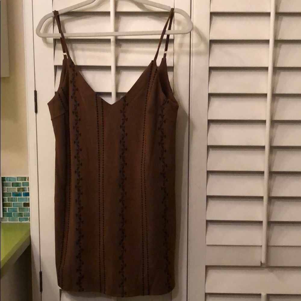 Brown suede dress